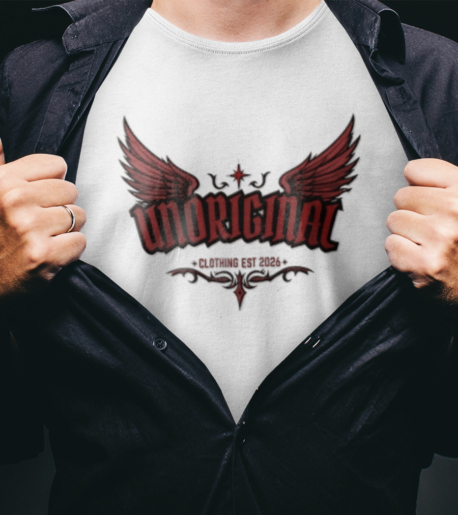 Unoriginal Clothing Est 2026 Red Wings Star Tribal Flourishes T-Shirt