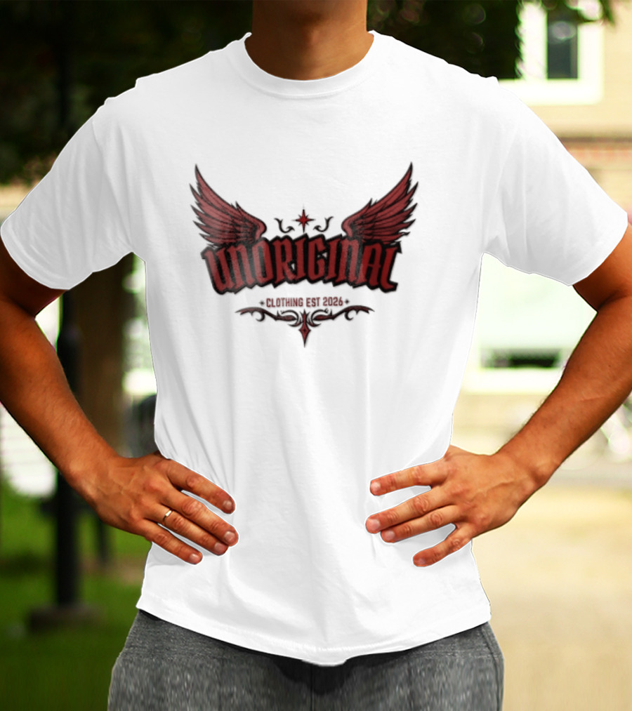 Unoriginal Clothing Est 2026 Red Wings Star Tribal Flourishes T-Shirt