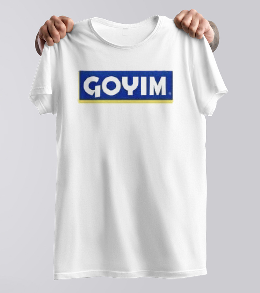 Hydeforce Goyim Text In Bold Font With Blue T-Shirt