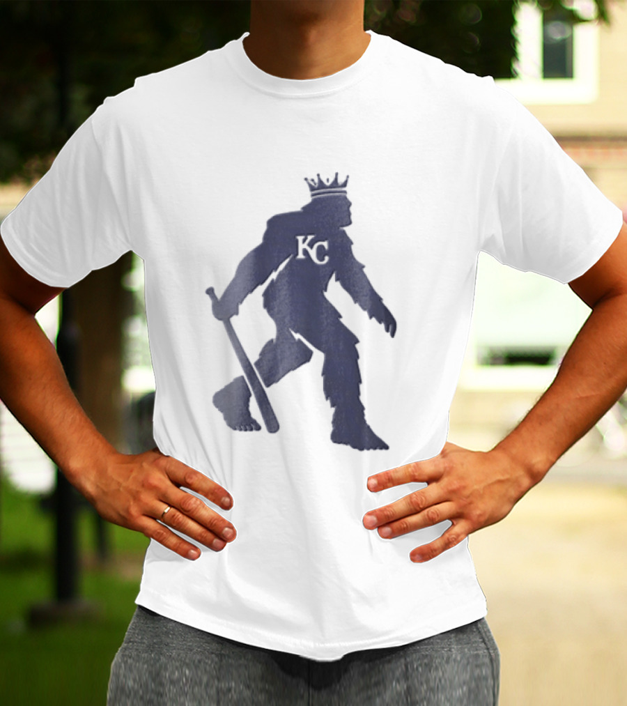 Kansas City Royals Crowned Sasquatch KC Baseball Bat T-Shirt