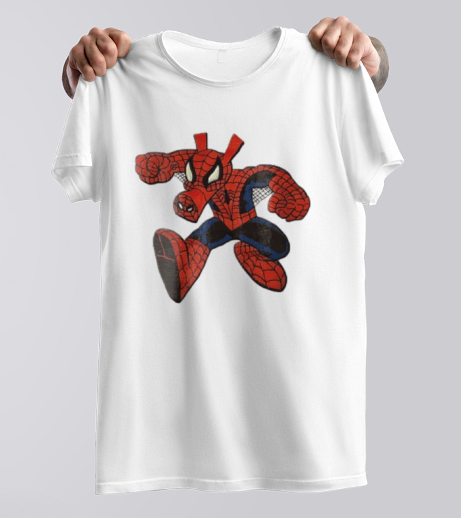 Marvel Comics Cartoon Spider Ham Peter Porker 1986 Pig Suit T-Shirt
