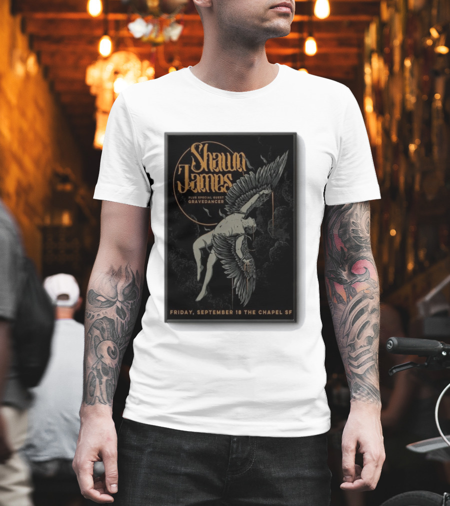 Shawn James San Francisco Concert Special Guest Gravedancer September 18 The Chapel SF T-Shirt