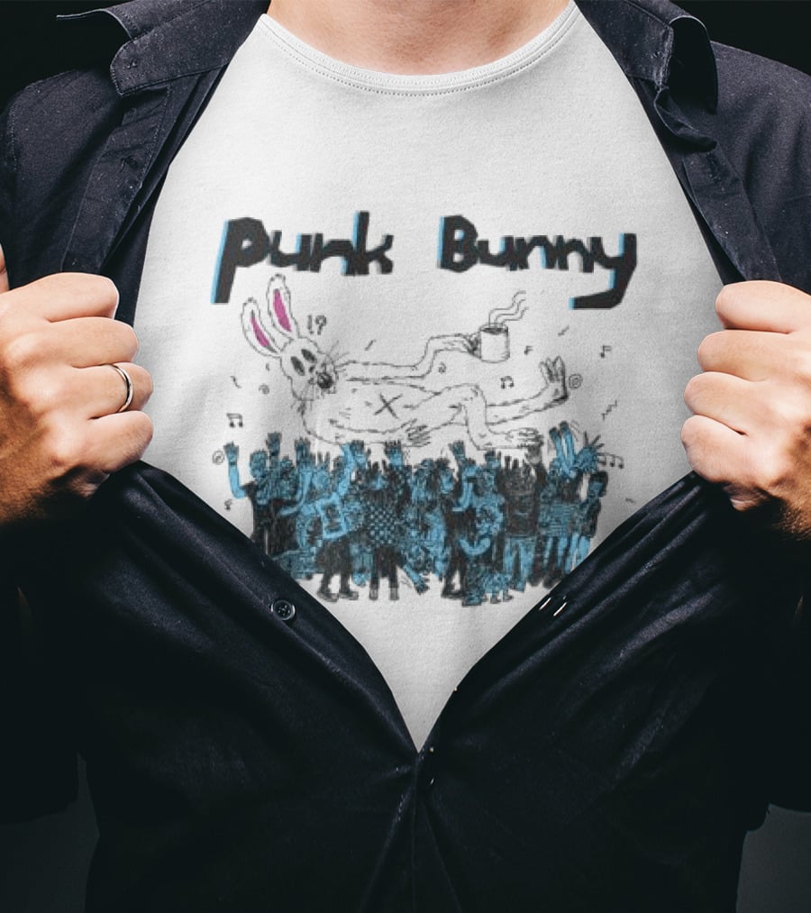 Punk Bunny Music Band Crowd T-Shirt