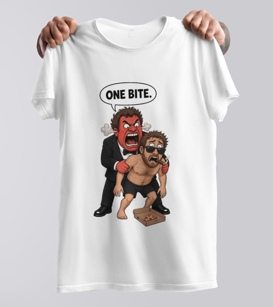 Rico Bo$co One Bite Cartoon Pizza Fan T-Shirt