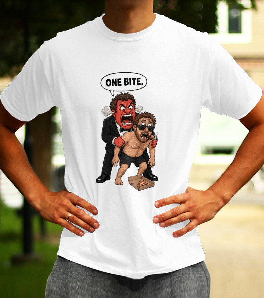 Rico Bo$co One Bite Cartoon Pizza Fan T-Shirt