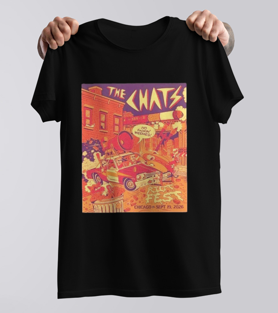 The Chats Riot Fest Chicago September 19 2026 Vintage Comic T-Shirt