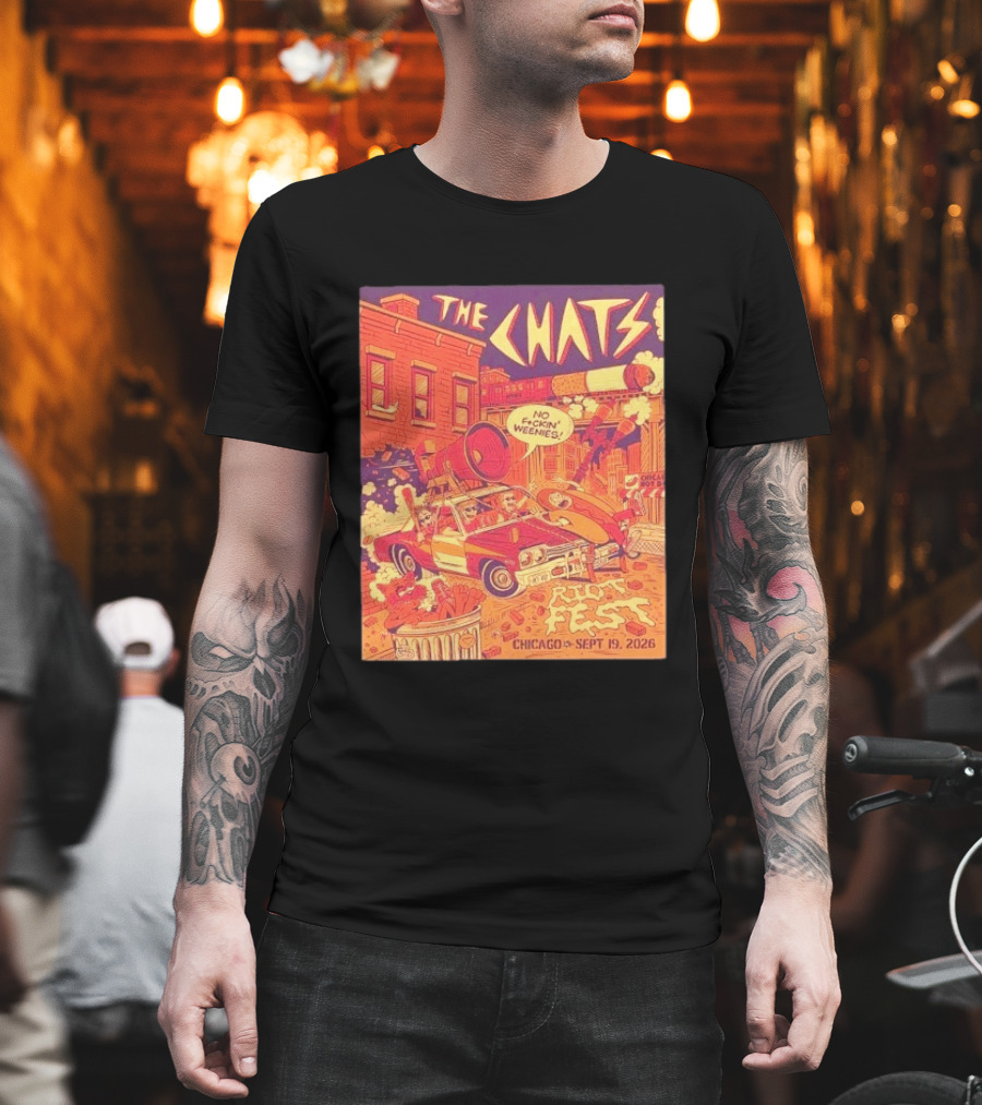 The Chats Riot Fest Chicago September 19 2026 Vintage Comic T-Shirt