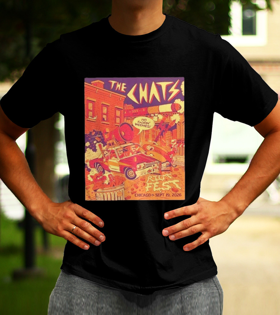 The Chats Riot Fest Chicago September 19 2026 Vintage Comic T-Shirt