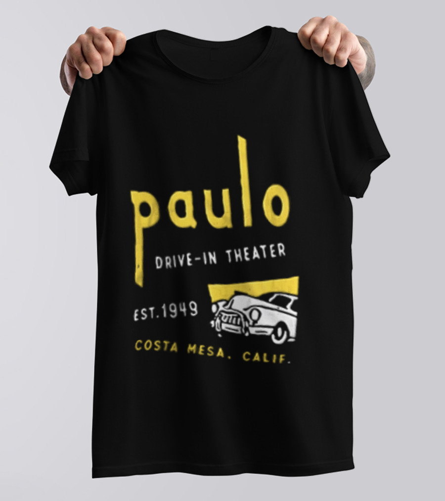 Paulo Drive In Theater Est 1949 Costa Mesa Calif Retro Car T-Shirt