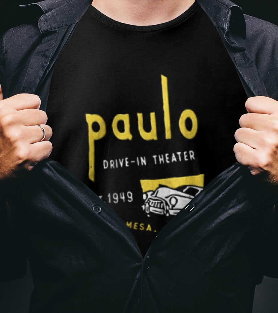 Paulo Drive In Theater Est 1949 Costa Mesa Calif Retro Car T-Shirt