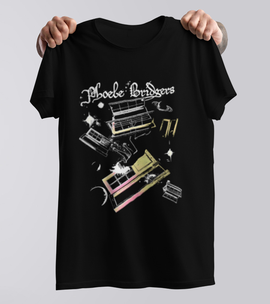 Phoebe Bridgers Cosmic Floating Windows And Stars T-Shirt