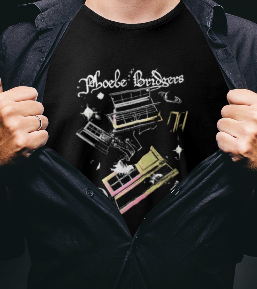 Phoebe Bridgers Cosmic Floating Windows And Stars T-Shirt