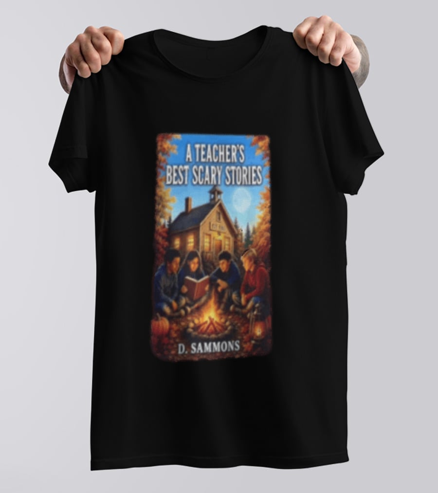 A Teacher's Best Scary Stories Children Reading By Campfire D. Sammons T-Shirt