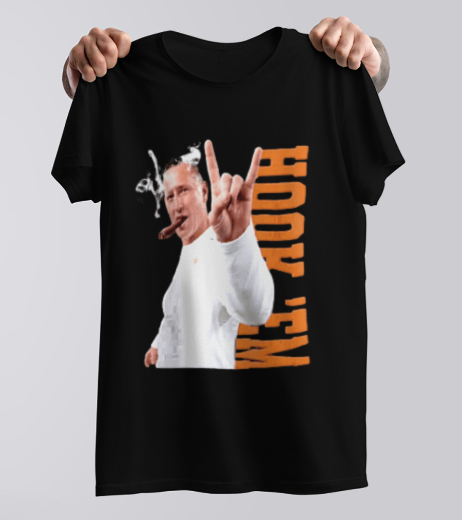 Coach Steve Sarkisian Hock 'Em Gesture Football Spirit T-Shirt