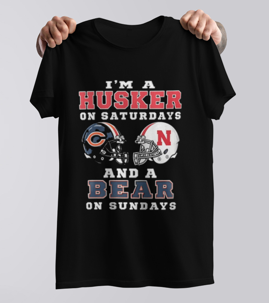 Nebraska Cornhuskers Saturdays Chicago Bears Sundays Sports Fan Gear T-Shirt
