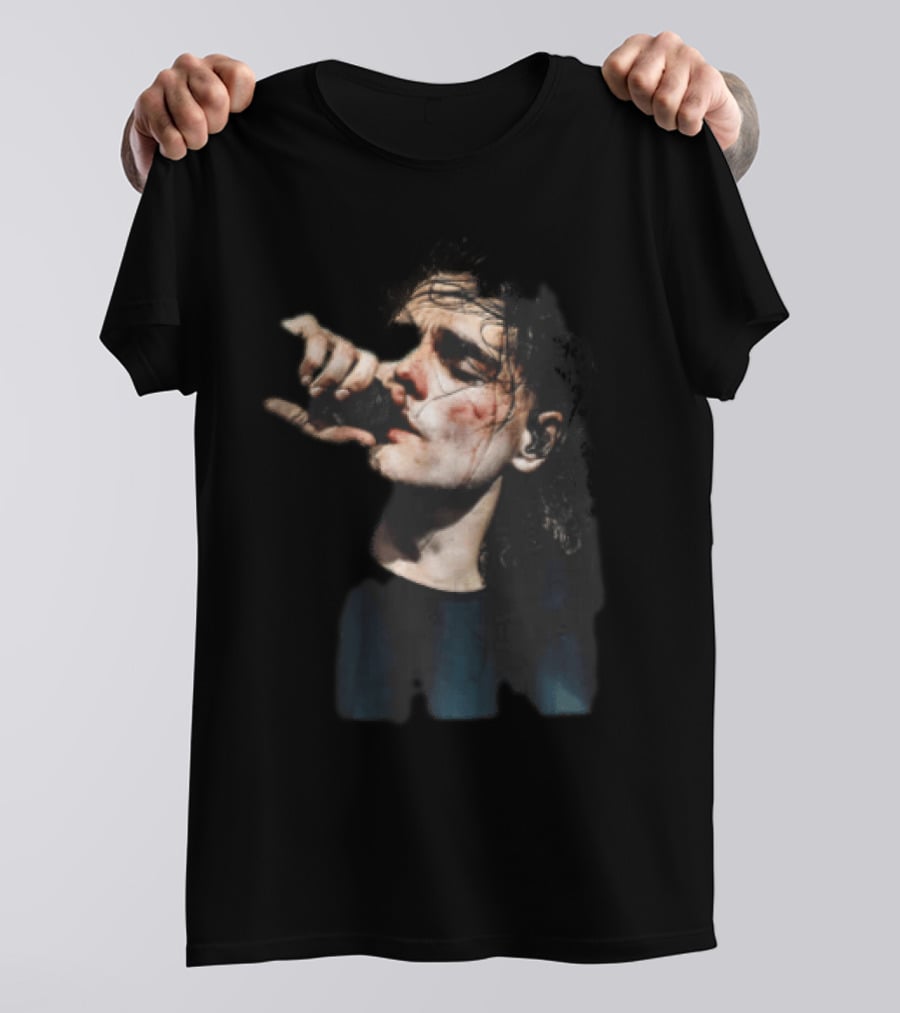 Male Singer Mic Performance Sweaty Bloody Face Stage Moment T-Shirt