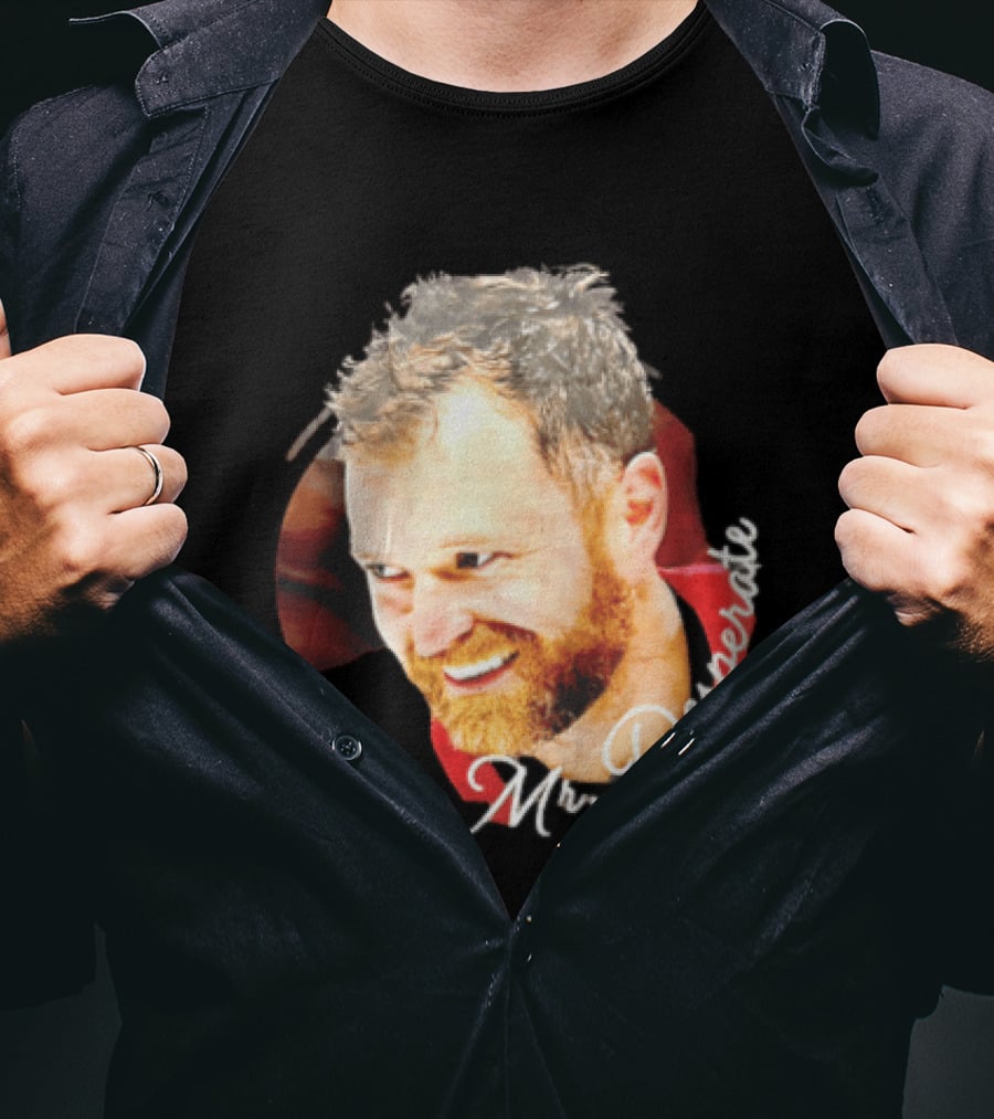Mr Desperate Smiling Bearded Man Circular Photo T-Shirt