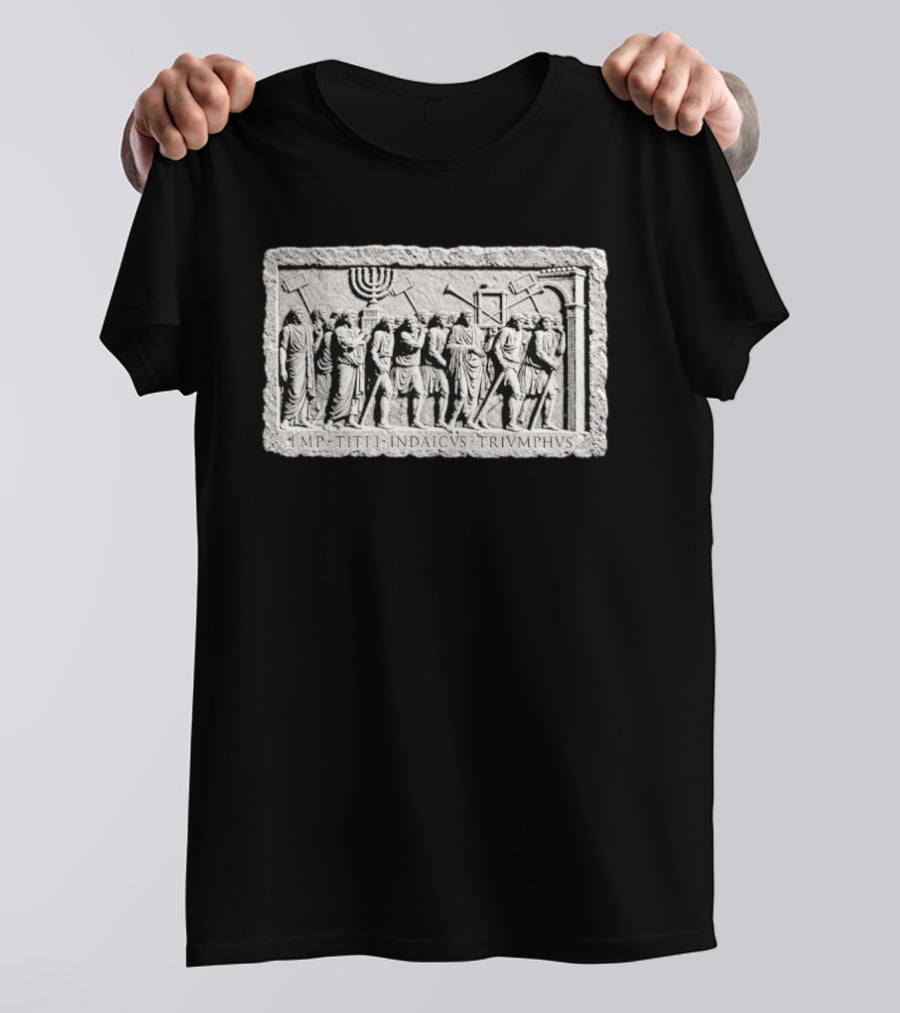 Myron Gaines Arch Of Titus IMP TITI INDAICVS TRIVMPHVS Menorah Roman Relief T-Shirt