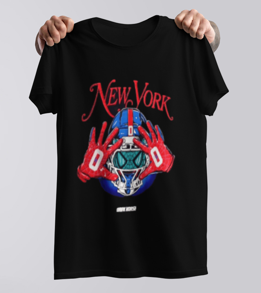 New York Dark Horse Helmet Spider Man Gloves T-Shirt