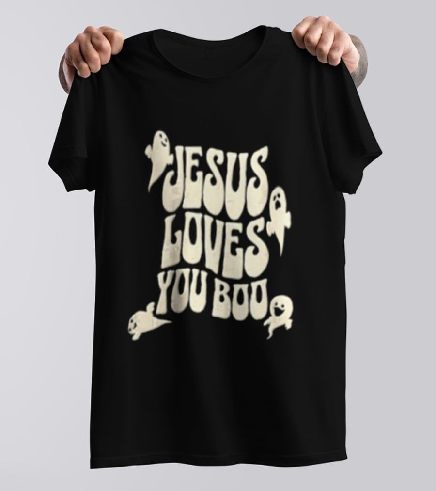 Jesus Loves You Boo Halloween Christian Ghosts T-Shirt