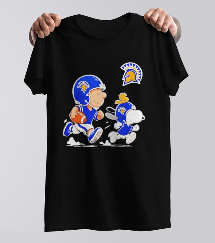 San José State Spartans Charlie Brown Woodstock Snoopy Football NCAA T-Shirt