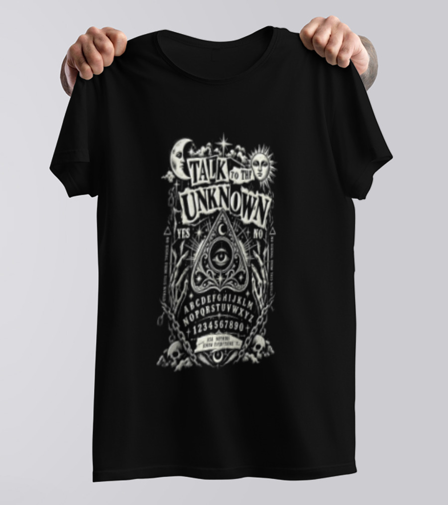 Talk To The Unknown Occult Face With Cosmic Eye And Teeth T-Shirt