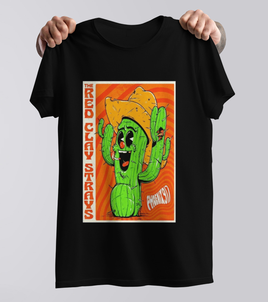 The Red Clay Strays Phoenix Cactus Character 2026 Desert Diamond Arena T-Shirt