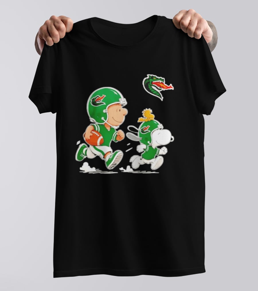 UAB Blazers Charlie Brown Woodstock Snoopy NCAA Football Collaboration T-Shirt
