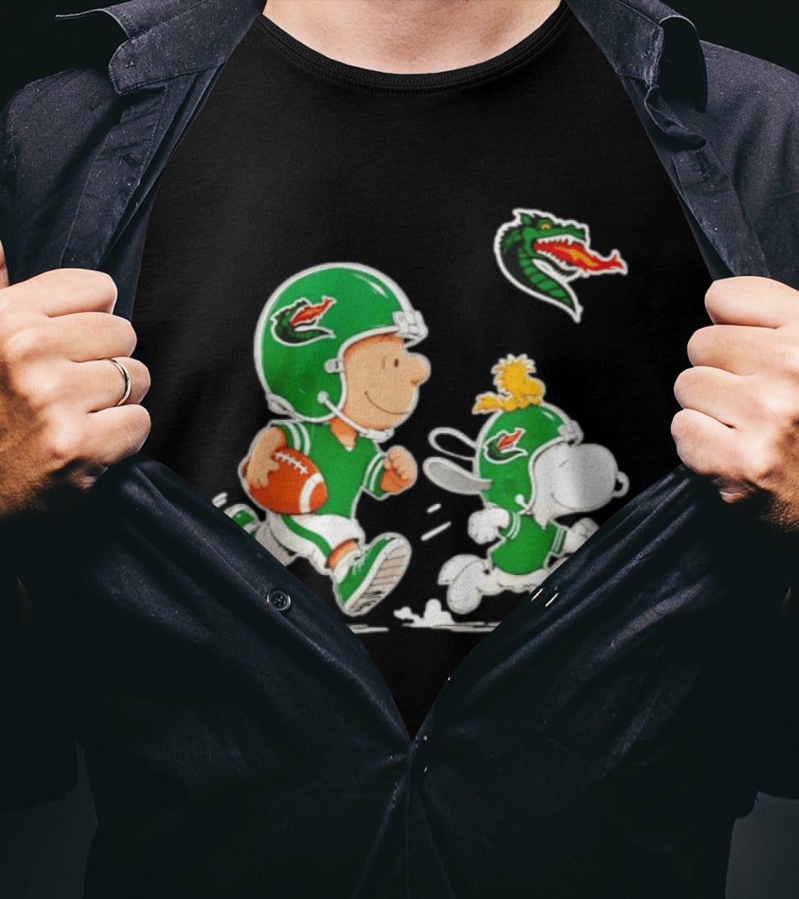 UAB Blazers Charlie Brown Woodstock Snoopy NCAA Football Collaboration T-Shirt