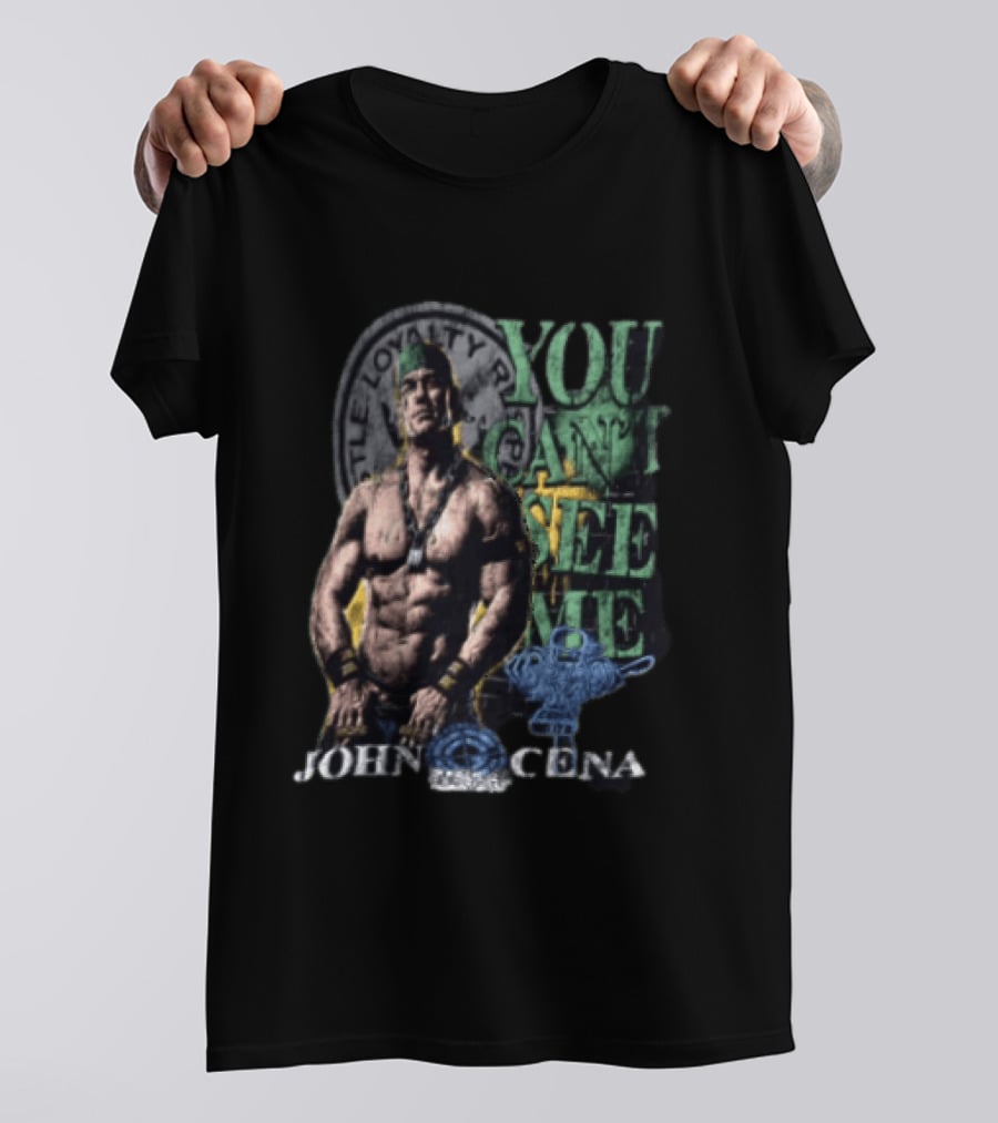 John Cena You Can't See Me Hustle Loyalty Respect Word Life Chain Gang Soldier T-Shirt