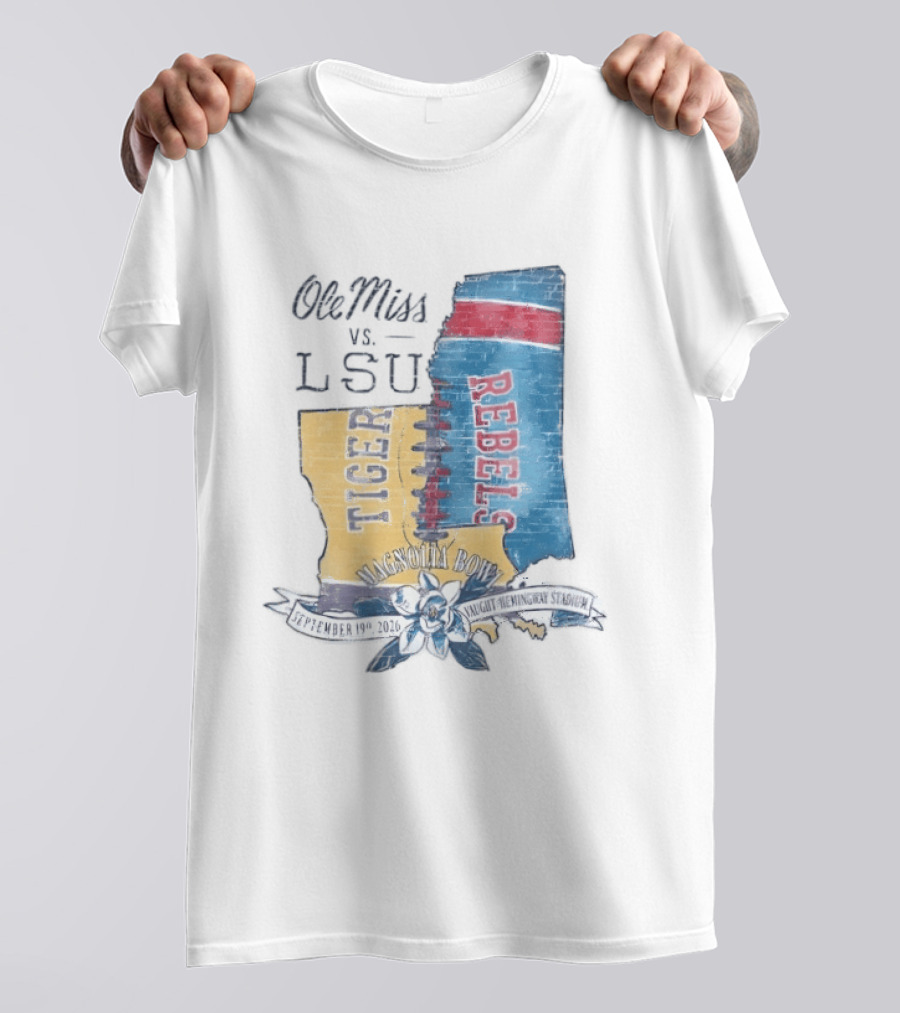 Ole Miss Vs LSU Magnolia Bowl September 19 2026 Vaught Hemingway Stadium T-Shirt