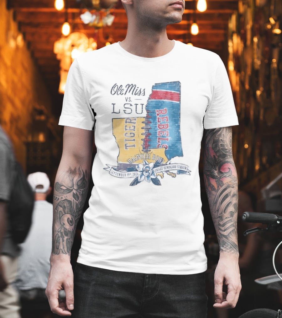 Ole Miss Vs LSU Magnolia Bowl September 19 2026 Vaught Hemingway Stadium T-Shirt