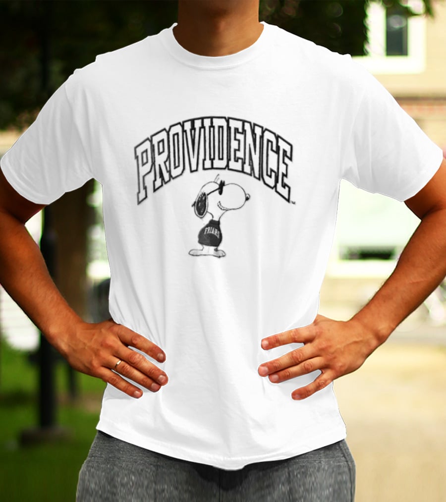 Providence Friars Snoopy Sunglasses NCAA Cartoon T-Shirt