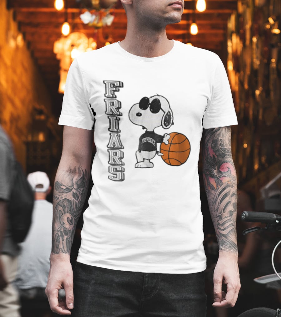 Providence Friars NCAA Snoopy Leaning Basketball Sunglasses T-Shirt