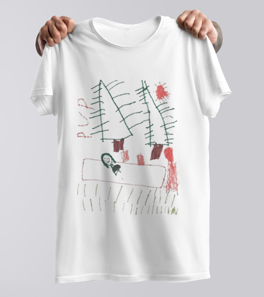 PUP The Dream Is Over Abstract Forest Sketch Sun T-Shirt