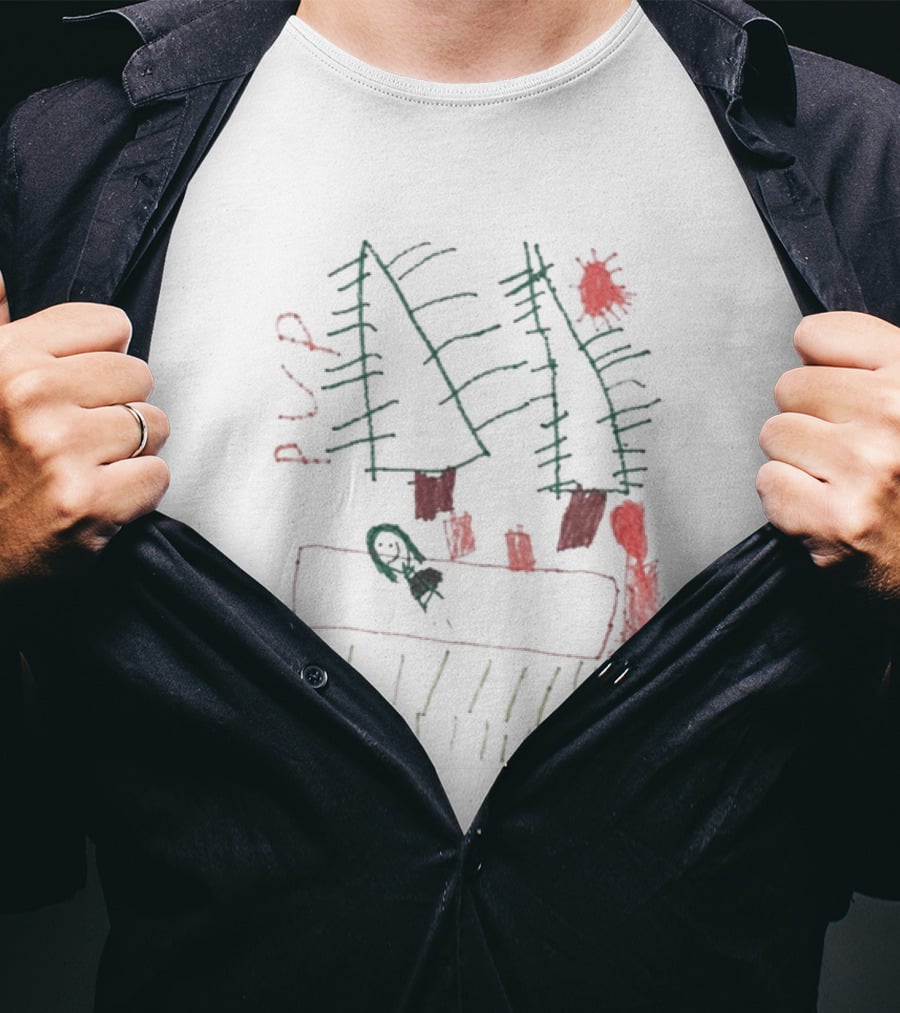 PUP The Dream Is Over Abstract Forest Sketch Sun T-Shirt