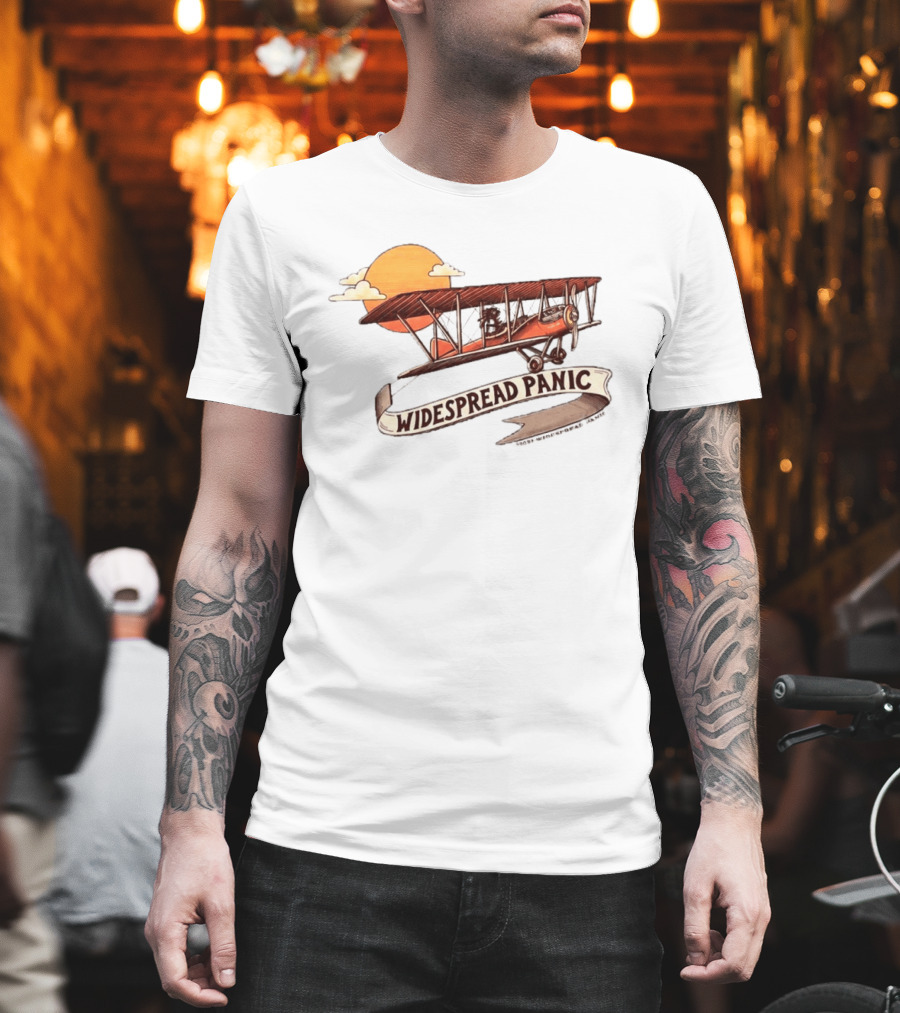 Widespread Panic Biplane Wilmington NC Sunset T-Shirt
