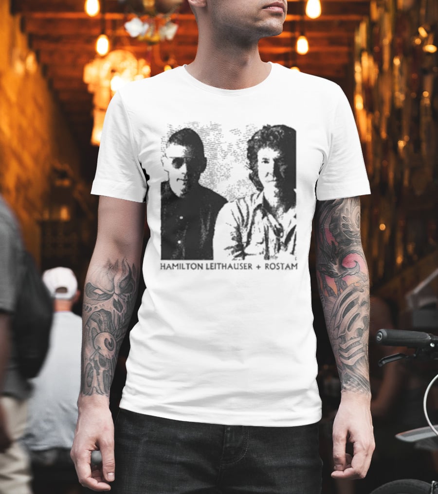 HAMILTON LEITHAUSER ROSTAM Black And White Photo Duo T-Shirt