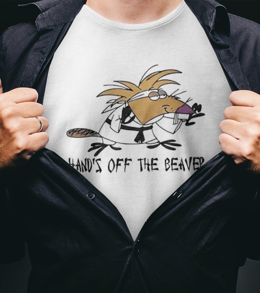 Hand's Off The Beaver The Angry Beavers Cartoon T-Shirt