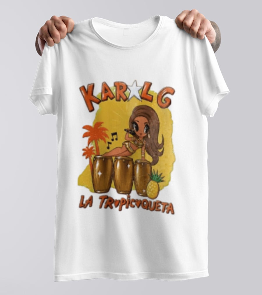 Karol G La Tropicuqueta Tropical Drummer Vibrant Island Vibes T-Shirt