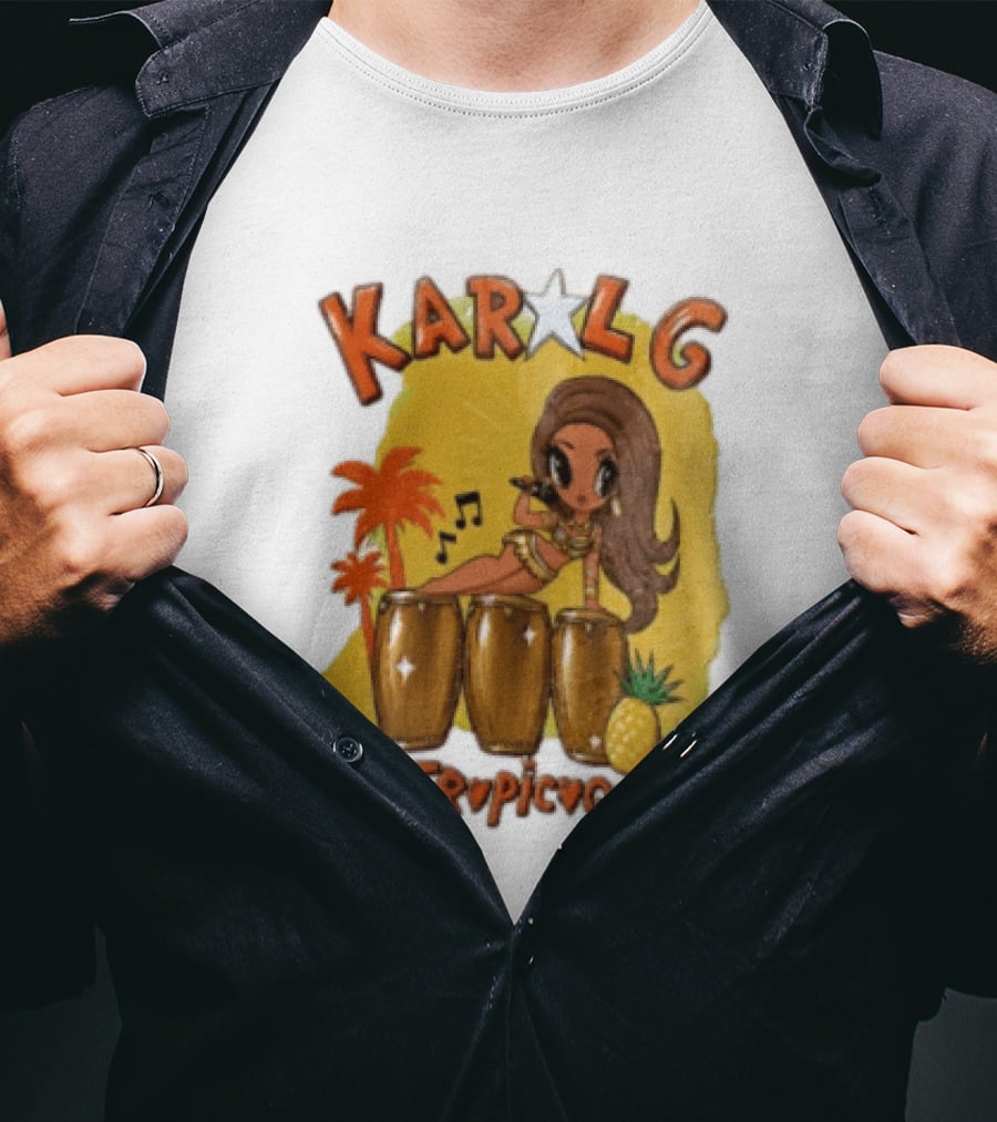 Karol G La Tropicuqueta Tropical Drummer Vibrant Island Vibes T-Shirt