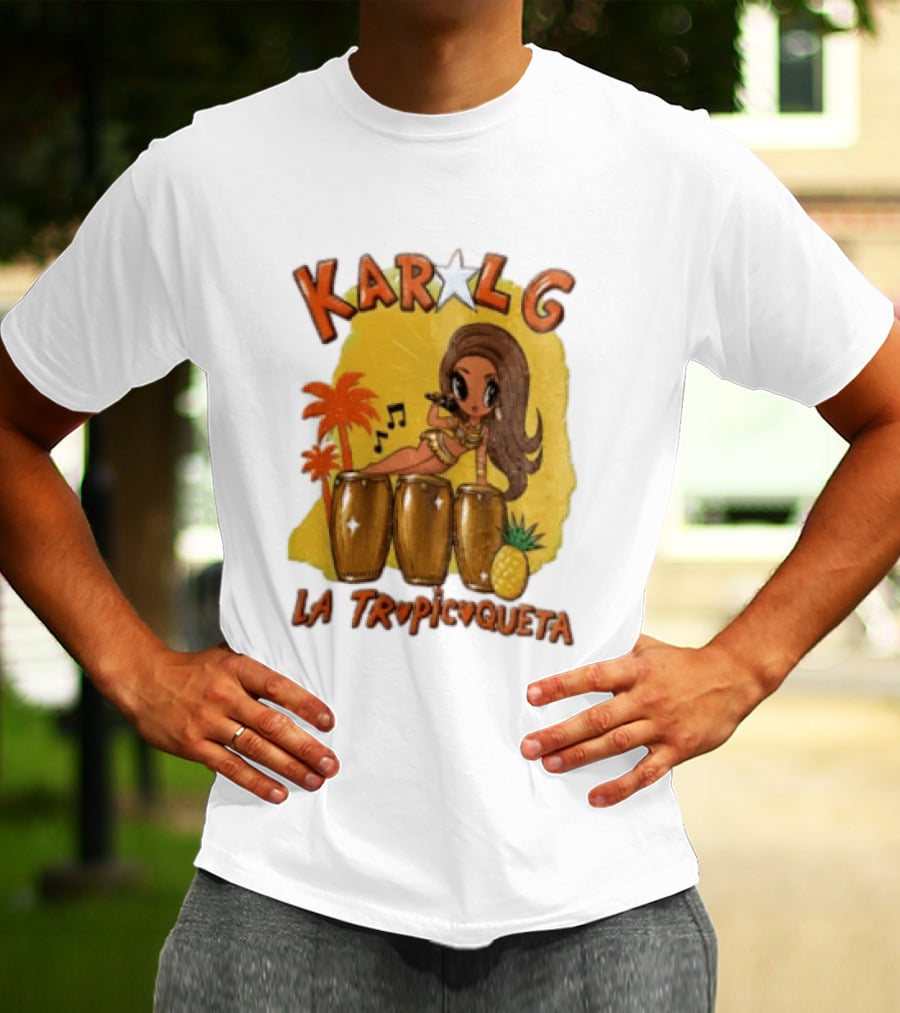 Karol G La Tropicuqueta Tropical Drummer Vibrant Island Vibes T-Shirt