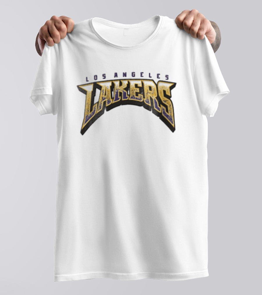 Los Angeles Lakers NBA Distressed Arched Block T-Shirt