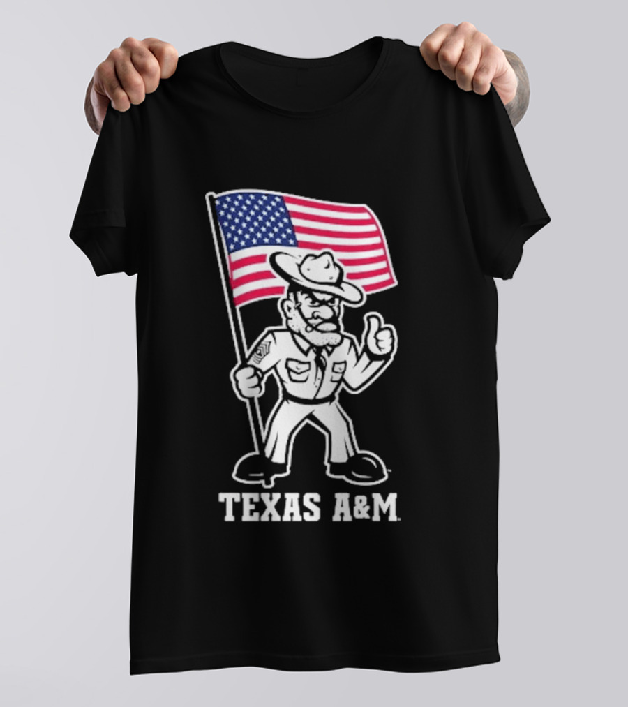 Texas A&M Ol' Sarge 2026 American Flag T-Shirt
