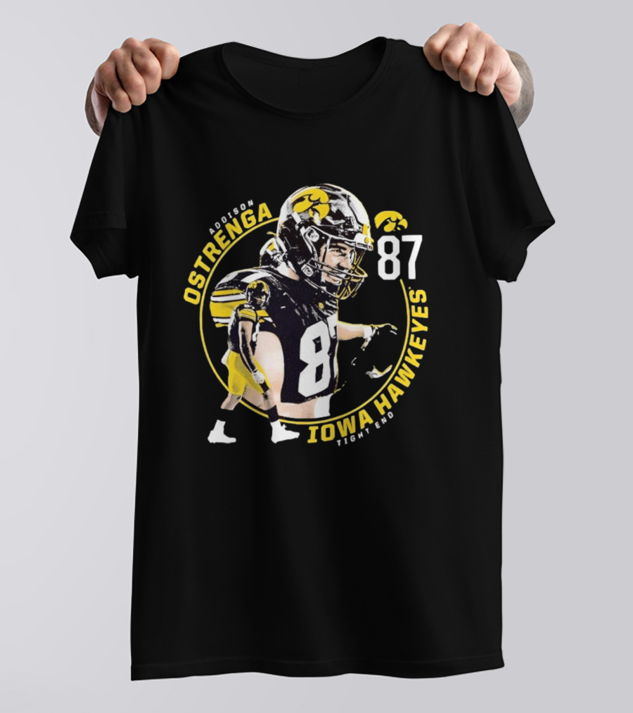 Ostrenga 87 Iowa Hawkeyes Tight End T-Shirt