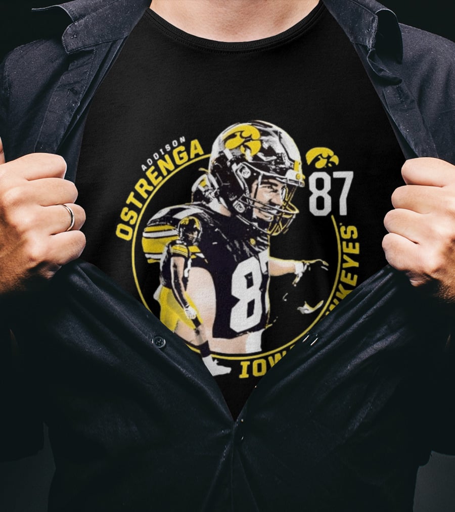 Ostrenga 87 Iowa Hawkeyes Tight End T-Shirt