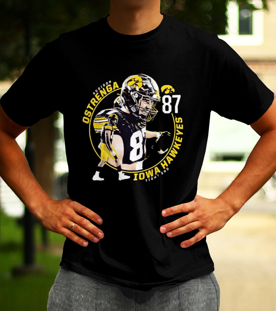 Ostrenga 87 Iowa Hawkeyes Tight End T-Shirt