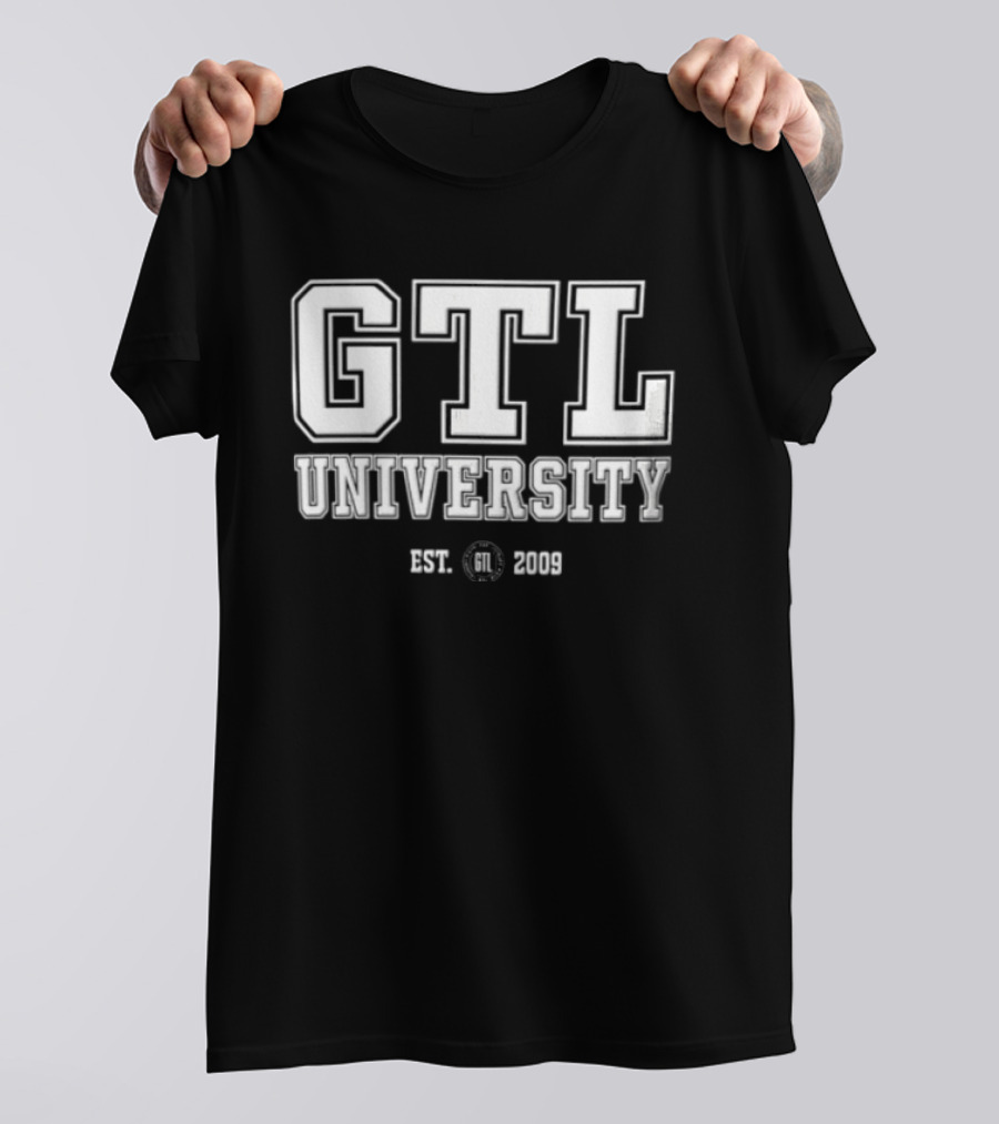 GTL University 2009 White Varsity Lettering Est. 2009 T-Shirt