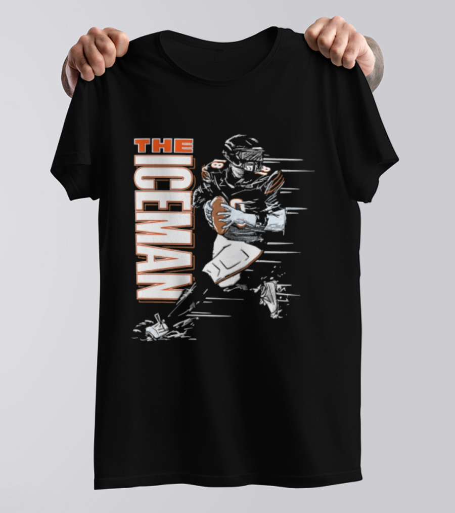 Chicago Bears The Iceman Football Player Running Holding Ball T-Shirt