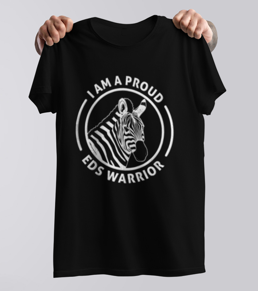 Proud EDS Warrior Zebra Head Inside Circle T-Shirt